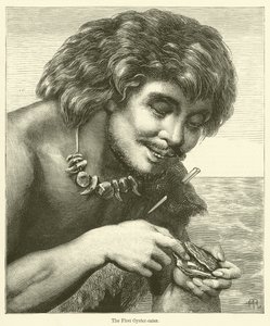 Pierwszy zjadacz ostryg (rycina) autorstwa English School
