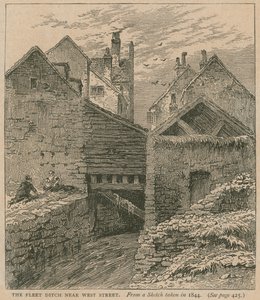 The Fleet Ditch w pobliżu West Street autorstwa English School
