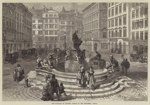 Fontanna Rafaela Donnera na Neumarkt w Wiedniu (rycina) autorstwa English School