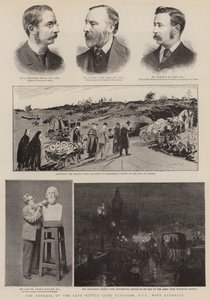 Pogrzeb zmarłego Alfreda Lorda Tennysona, DCL, laureata poety (rycina) autorstwa English School
