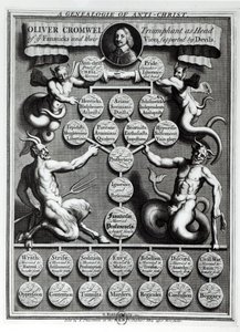 Genealogia Antychrysta Olivera Cromwella (1599-1658) autorstwa English School