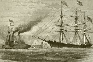 George Griswold wchodzący do Mersey autorstwa English School