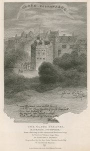 The Globe Theatre, Bankside, Southwark, Londyn autorstwa English School