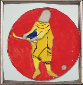Golfer, znany również jako Okno Crecy, z okna wschodniego, ok. 1340 autorstwa English School