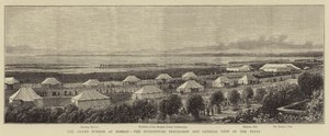 Grand Durbar w Bombaju, procesja inwestytury i widok ogólny namiotów (rycina) autorstwa English School