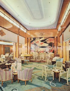 Wielka Sala na pokładzie RMS Mauretania autorstwa English School