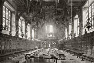 The Great Hall of the Middle Temple, z książki „London Pictures: Drawn with Pen and Pencil” autorstwa ks. Richarda Lovetta, opublikowanej w 1890 r. autorstwa English School
