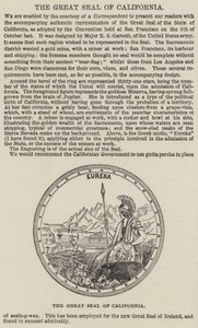 Wielka Pieczęć Kalifornijska (rycina) autorstwa English School