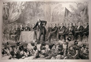 Wielkie Spotkanie Unionistów w Operze Jej Królewskiej Mości na Haymarket, środa 14 kwietnia, z „The Illustrated London News”, 24 kwietnia 1886 autorstwa English School
