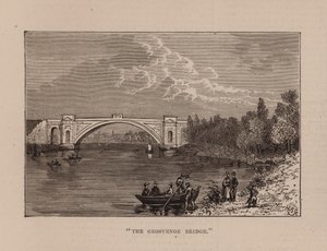 "Most Grosvenor" (rycina) autorstwa English School