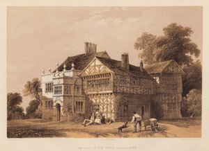 The Hall in the Wood, Lancashire (akwatinta) autorstwa English School