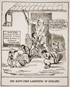 The Happy Free Laborers of England, z druku opublikowanego w 1833 r., ilustracja z The Church of England: A History for the People autorstwa H.D.M. Spence-Jones, wyd. ok. 1910 (zdjęcie w sepii) autorstwa English School