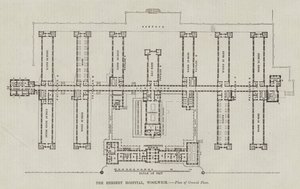 Szpital Herberta, Woolwich, plan parteru (rycina) autorstwa English School
