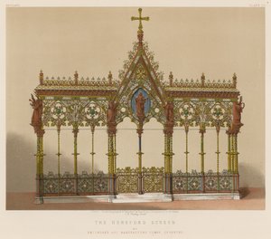 Ekran Hereford autorstwa Skidmores Art Manufactory Company, Coventry autorstwa English School