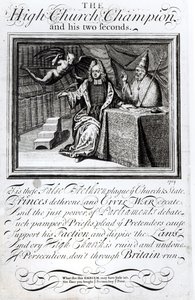 Czempion Wysokiego Kościoła i jego dwie sekundy, 1709 autorstwa English School