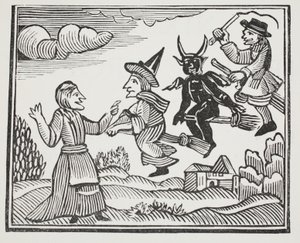 The History of Mother Shipton, ilustracja z książki Chap-books of the Eighteenth Century Johna Ashtona, wyd. 1882 autorstwa English School