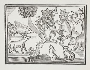 The History of Reynard the Fox, ilustracja z książki Chap-books of the Eighteenth Century Johna Ashtona, wyd. 1882 autorstwa English School