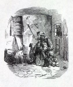 Dom Rick-Burnera, ilustracja z „Punch”, 1844 autorstwa English School