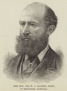 Szanowny Sir WJ Clarke, Baronet, z Melbourne, Australia (rycina) autorstwa English School
