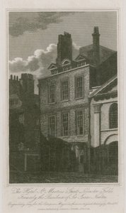 Hotel, St Martins Street, Leicester Square, Londyn; dawniej rezydencja Sir Isaaca Newtona autorstwa English School