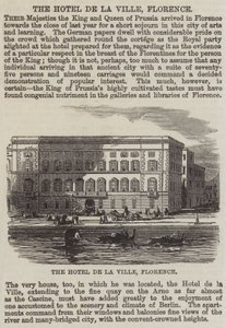 Hotel de la Ville, Florencja (grafika) autorstwa English School