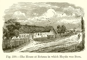 Dom w Rohrau, w którym urodził się Haydn autorstwa English School