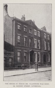 Dom, w którym urodził się pan Gladstone, 62, Rodney Street, Liverpool (rycina) autorstwa English School