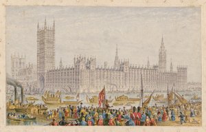 Houses of Parliament, Pałac Westminsterski, Londyn autorstwa English School