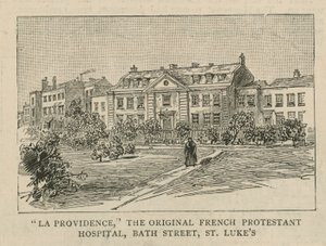 Hugenoci w Anglii: La Providence, oryginalny francuski szpital protestancki, Bath Street, St Lukes autorstwa English School