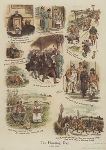 Dzień polowania (chromolitho) autorstwa English School