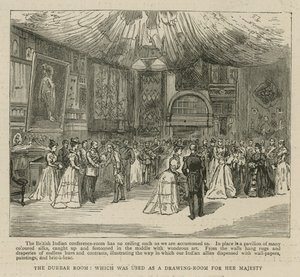 The Imperial Institute: The Durbar Room, który był używany jako salon Jej Królewskiej Mości autorstwa English School