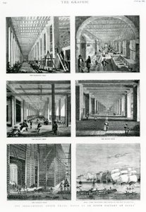 Indo-chiński handel opium: notatki w fabryce opium w Patna, zaczerpnięte z The Graphic, 1882 autorstwa English School