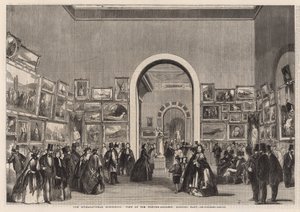Międzynarodowa Wystawa; Widok Galerii Obrazów na wschód autorstwa English School