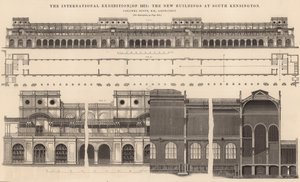 Międzynarodowa Wystawa 1871 - nowe budynki w South Kensington autorstwa English School