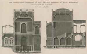 Międzynarodowa Wystawa 1871: Nowe Budynki w South Kensington autorstwa English School