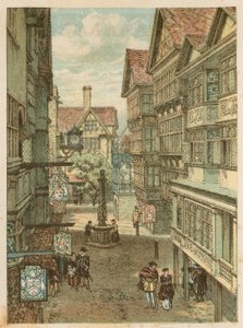Międzynarodowa Wystawa Zdrowia w South Kensington, 1884: stara londyńska ulica autorstwa English School