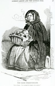 Irlandzki sprzedawca uliczny, ok. 1840 r autorstwa English School