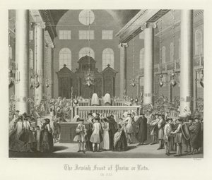 Żydowskie święto Purim, czyli losy, 1712 autorstwa English School