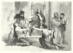 Wyrok Salomona (rycina) autorstwa English School