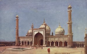 Jumma Musjid, Delhi (kolorowa litografia) autorstwa English School