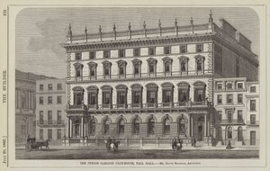 Junior Carlton Club-House, Pall Mall, Pan David Brandon, Architekt (Grawerowanie) autorstwa English School