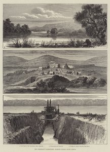 Wodociągi Kimberley, Diamond Fields, Republika Południowej Afryki (grawerowanie) autorstwa English School