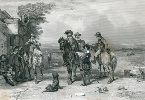 Król w podróży do Szkotów, ryty przez Fryderyka. T. Heath, 1844 autorstwa English School