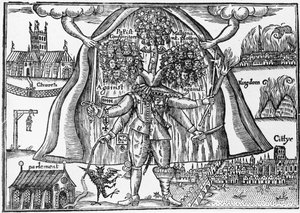 Potwór Królestwa ujawniony z nieba, ok. 1640-43 autorstwa English School