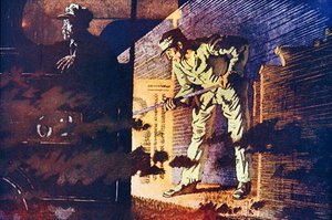 L.M.S.R. Night Mail, ilustracja z „The Wonder Book of Railways”, wydanie czternaste pod redakcją Harry