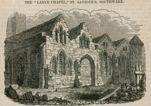Kaplica Ladye, kościół St Saviors, Southwark, Surrey autorstwa English School