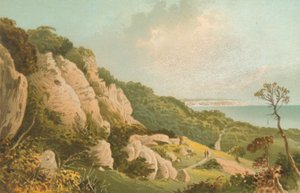 Osuwisko w pobliżu Ventnor — wyspy Wight autorstwa English School
