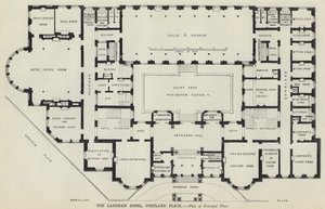 The Langham Hotel, Portland Place (grawerowanie) autorstwa English School