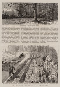 Nieżyjący już Alfred Lord Tennyson, DCL, laureat poety (grafika) autorstwa English School