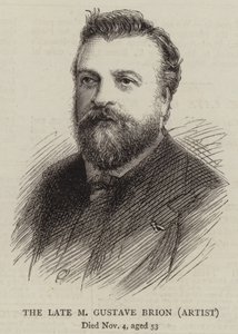 Późny M Gustave Brion, artysta (grafika) autorstwa English School